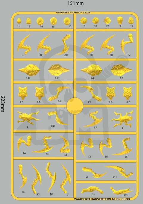 Harvesters - Alien Bugs - pajęczaki z kosmosu 6 szt.