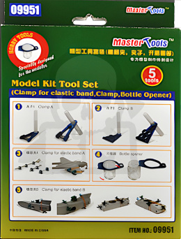 Trumpeter 09951 Model Kit Tool Set (Clamp for elastic band, Clamp, Bottle Opener)