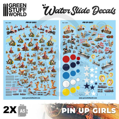 Decal Sheets - Pin Ups Girls kalkomanie