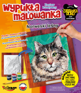 Wypukła Malowanka Kot Norweski Leśny zestaw kreatywny