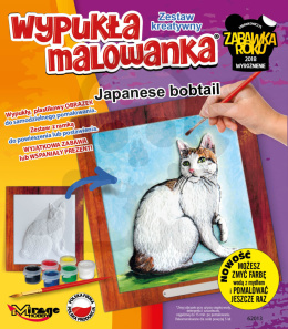 Wypukła Malowanka Kot Japanese Bobtail zestaw kreatywny
