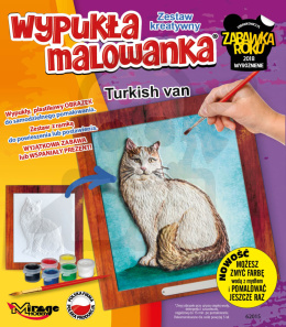 Wypukła Malowanka Kot Turecki Van zestaw kreatywny