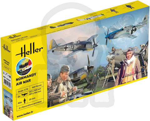 Heller 52329 Starter Set Normandy Air War FW 190 + P-51 + 46 figurek 1:72