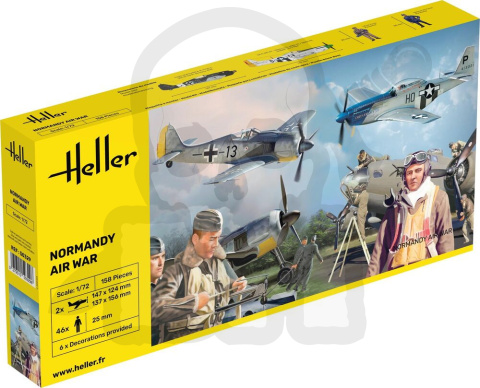 Heller 50329 Normandy Air War FW 190 + P-51 + 46 figurek 1:72