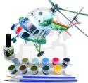 Mistercraft F-153 Starter Set Mi-2 Policja 1:48 + farbki 2 pędzelki klej