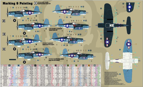 Mistercraft D-205 Starter Set F-4U-1A Corsair 1:72 + farbki 2 pędzelki klej