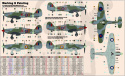 Mistercraft D-208 Starter Set Hurricane Mk.IIc 1:72 + farbki 2 pędzelki klej