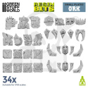 3D Printed Set - Small Ork plates