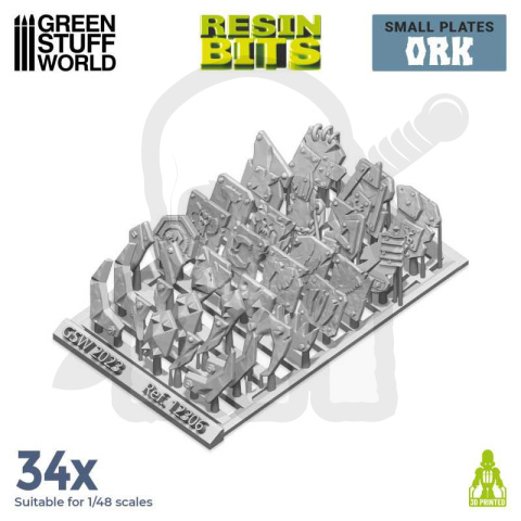 3D Printed Set - Small Ork plates 34szt.