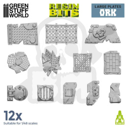 3D Printed Set - Large Ork plates 12szt.