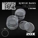 Acrylic Bases - Round 30 mm CLEAR x20