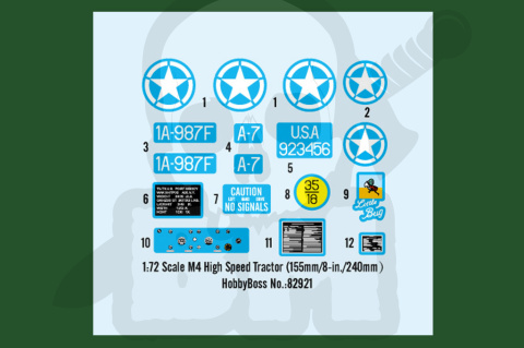 Hobby Boss 82921 M4 High Speed Tractor (155mm/8-in./240mm) 1:72