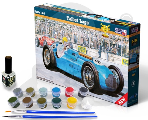 Mistercraft D-164 Starter Set Talbot Lago 1:24 + farbki 2 pędzelki klej