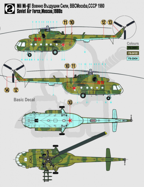 Mistercraft F-01 Starter Set Mil Mi-17 Hip 1:72 + farbki 2 pędzelki klej