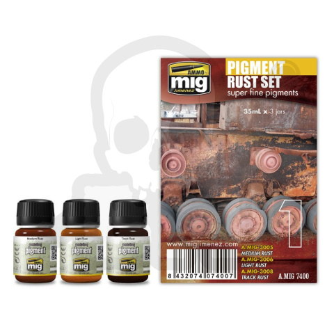 Ammo Mig 7400 Zestaw pigmentów Pigment Rust Set