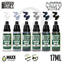 Green Stuff Paint Set - NMM Steel and Silver - farby