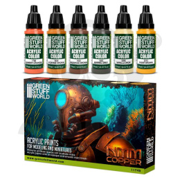 Green Stuff Paint Set - NMM Copper - farby 6szt.