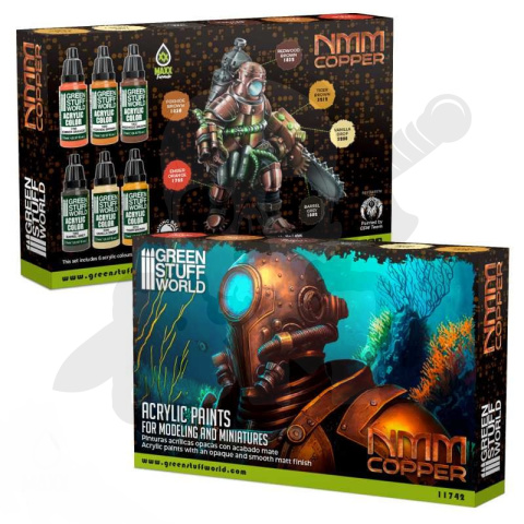 Green Stuff Paint Set - NMM Copper - farby 6szt.