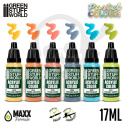 Green Stuff Paint Set - Pastel Colors - farby 6szt.