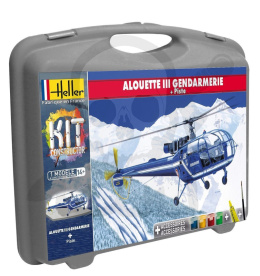 Heller 60286 Constructor Kit Alouette III Gendarmerie + podstawka 1:72