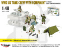 1:48 WW2 US Tank Crew With Equipment for M8 Scott & other US Motorised Howitzers