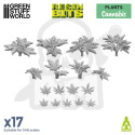 3D printed set - Cannabis 17 szt.