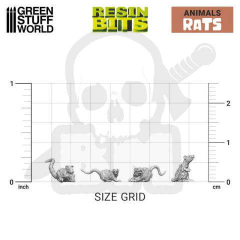 3D Printed Small Rats - szczury 25 szt.