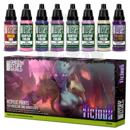 Green Stuff Paint Set - Vicious - farby 8x 17ml