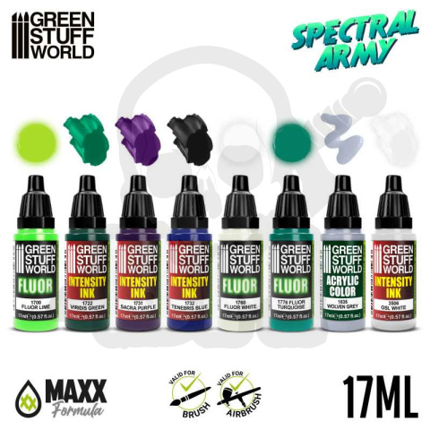 Green Stuff Paint Set - Spectral Army - farby 8x 17ml