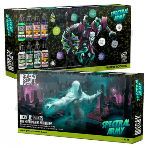 Green Stuff Paint Set - Spectral Army - farby 8x 17ml