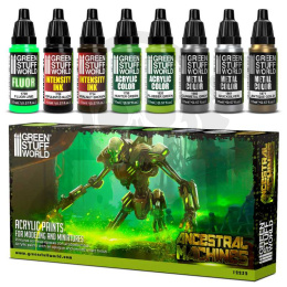 Green Stuff Paint Set - Ancestral Machines - farby 8x 17ml