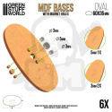 MDF Bases - Oval 60x35 mm podstawki pod figurki