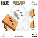 MDF Bases - Square 20 mm 20 szt. podstawki pod figurki