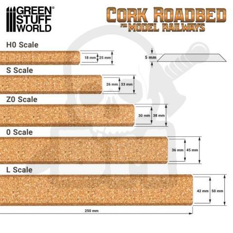L Cork Roadbed - korkowe podstorza 6 szt.