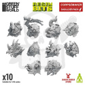 3D Printed DakkaDakka - Corpse Maker - Nurgle Shoulder Pads 01