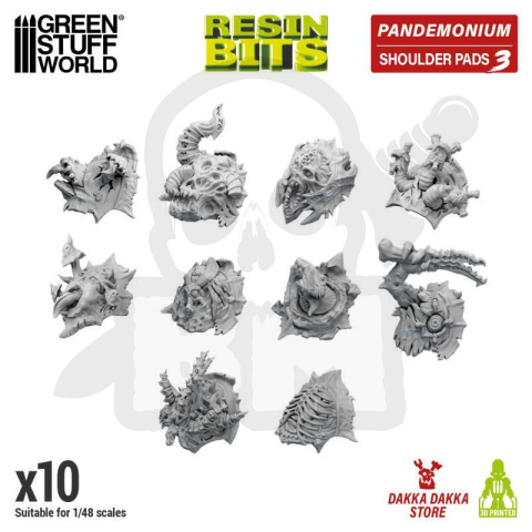 3D Printed DakkaDakka - Pandemonium - Nurgle Shoulder Pads Set 03