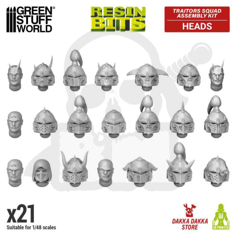 3D Printed DakkaDakka - Traitors Squad - Heads