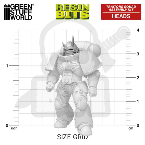 3D Printed DakkaDakka - Traitors Squad - Heads