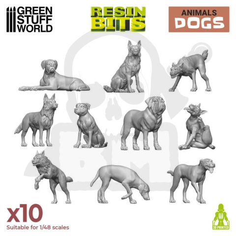 3D Printed Dogs - psy 10 szt.