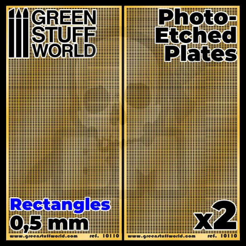 Green Stuff Fototrawione płyty Małe prostokąty