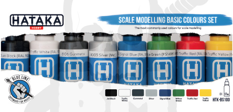 Hataka BS100 Scale modeling basic colours set