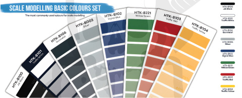 Hataka BS100 Scale modeling basic colours set