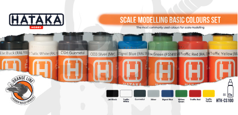 Hataka CS100 Scale modeling basic colours set