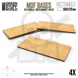 MDF Old World Bases - Rectangle 60x120mm