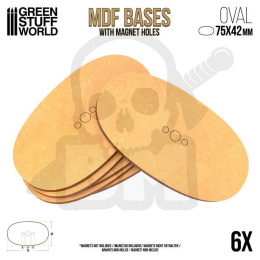 MDF Bases - Oval 105x70mm x6