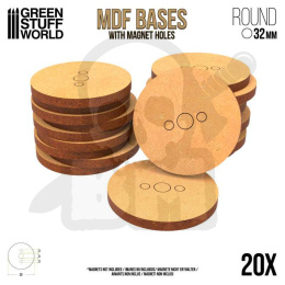 MDF Bases - Round 32mm x20