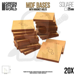 MDF Bases - Square 25 mm x20