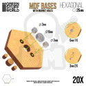 MDF Robot Bases - Hexagonal 25 mm podstawki pod figurki