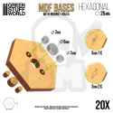 MDF Robot Bases - Hexagonal 25 mm podstawki pod figurki
