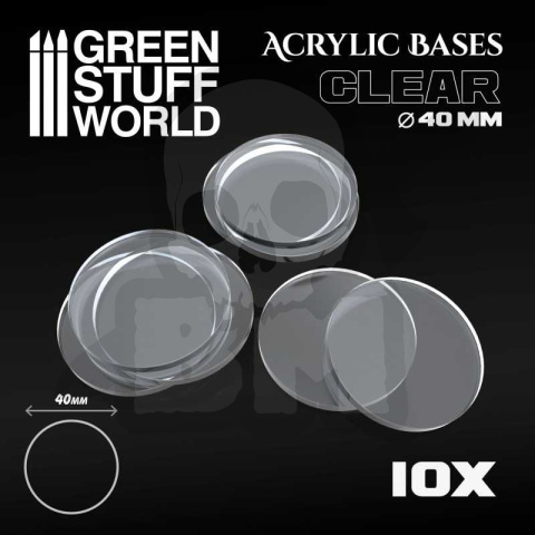 Acrylic Bases Clear 40 mm podstawki pod figurki 10 szt.